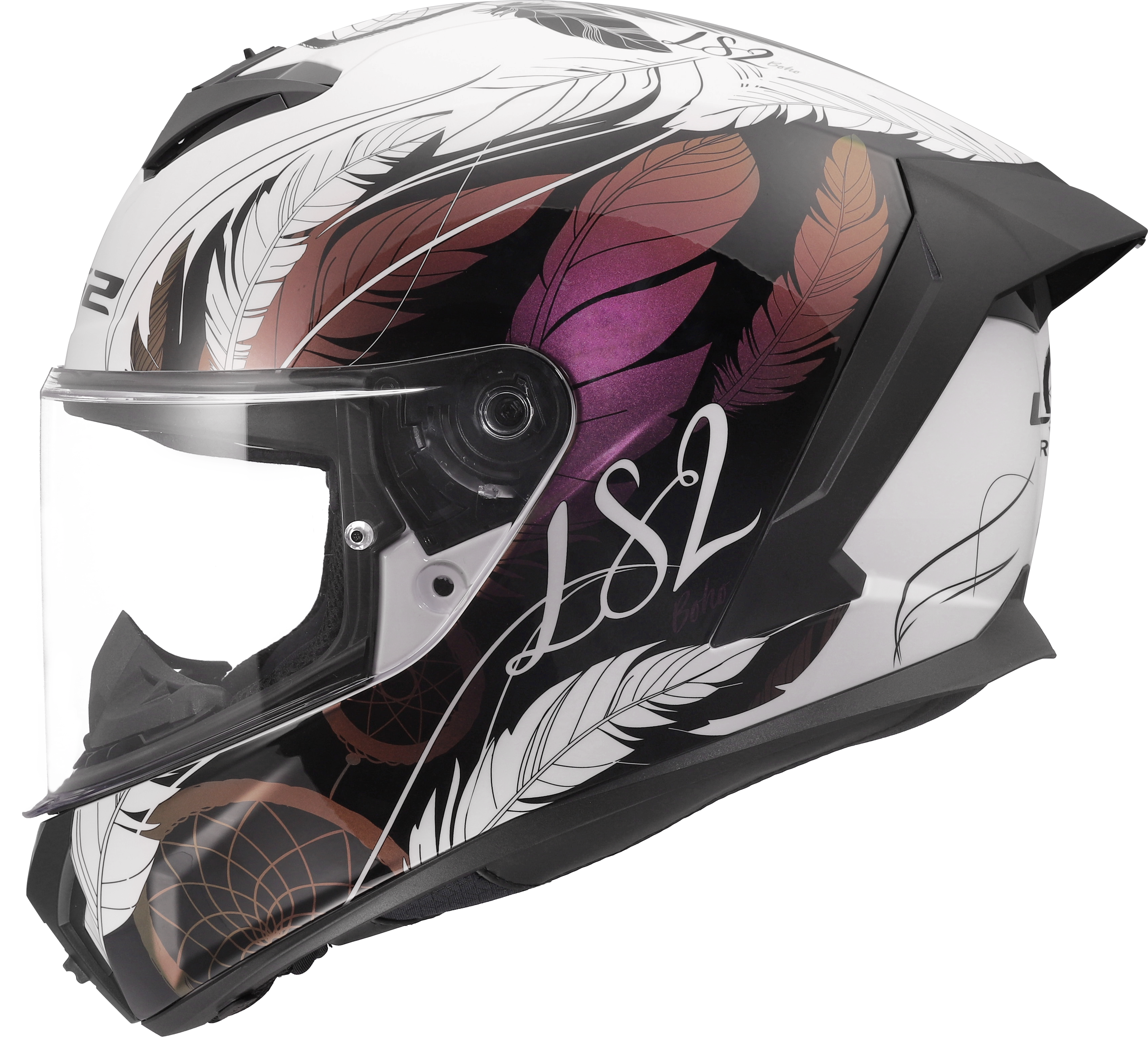 LS2 FF820 RAPID III BOHO WHITE BLACK PINK   16820090 (11)
